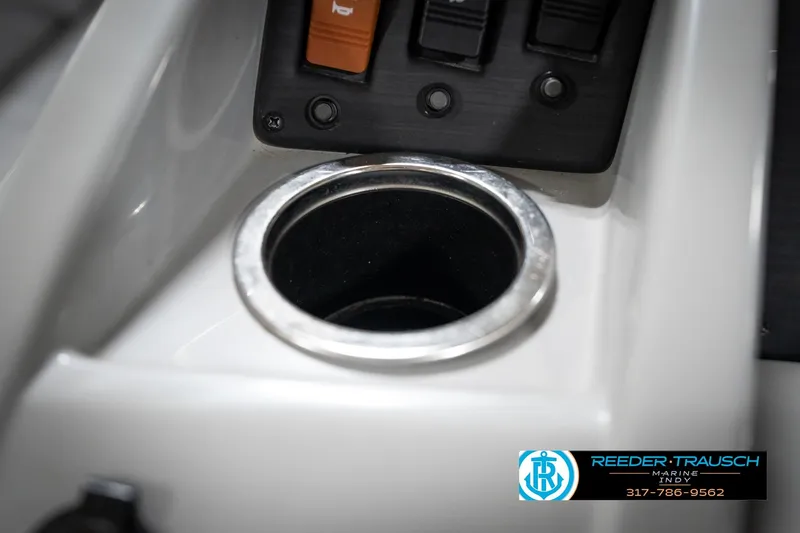 Slide: The Image of Cup holder and control panel on 2021 Bennington 20 SVSR boat. - 46