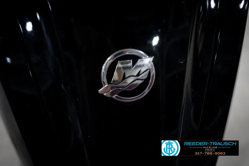 Slide: The Image of 2021 Bennington 20 SVSR logo on black surface, Reeder Trausch Marine contact details visible. - 53