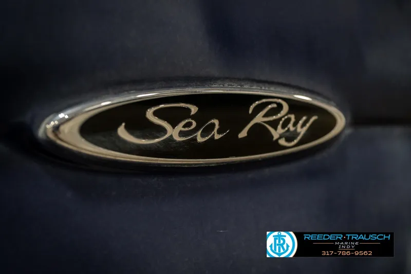 Slide: The Image of Close-up of Alpha One outdrive on 2005 Sea Ray 200 Sundeck boat. - 47