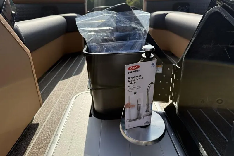 Slide: The Image of Interior of 2026 Premier 250 Solaris RS CL with OXO paper towel holder. - 17
