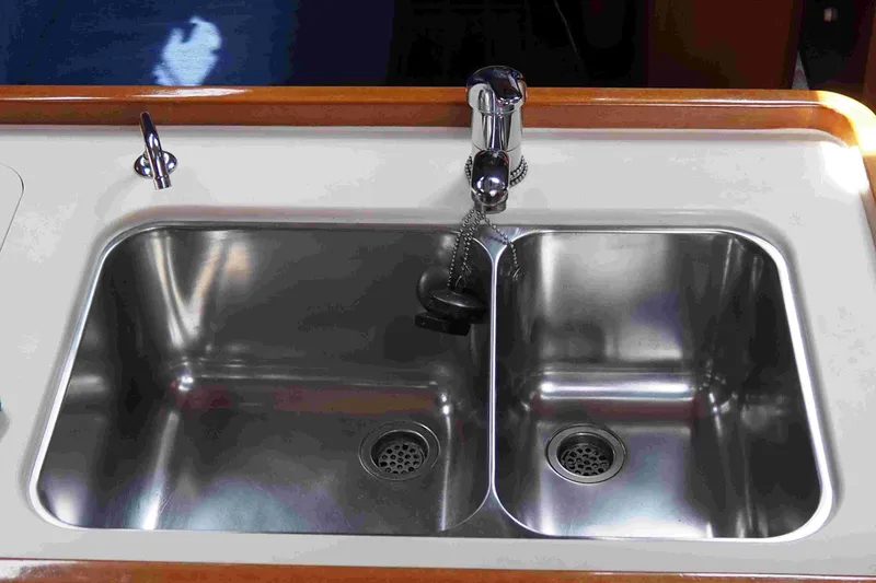 Slide: The Image of Stainless steel double sink on 2004 Dufour 40 Performance yacht. - 30