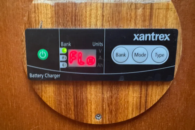 Slide: The Image of Xantrex battery charger display on 2004 Dufour 40 Performance sailboat. - 33