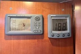 Slide: The Image of Navigation instruments on a 2004 Dufour 40 Performance yacht. - 44