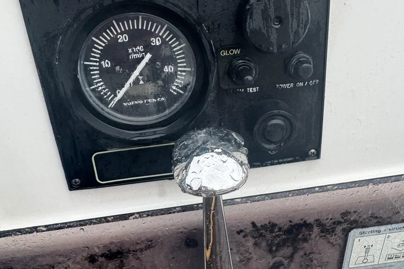 Slide: The Image of Control panel of a 2004 Dufour 40 Performance yacht with Volvo Penta gauge. - 8