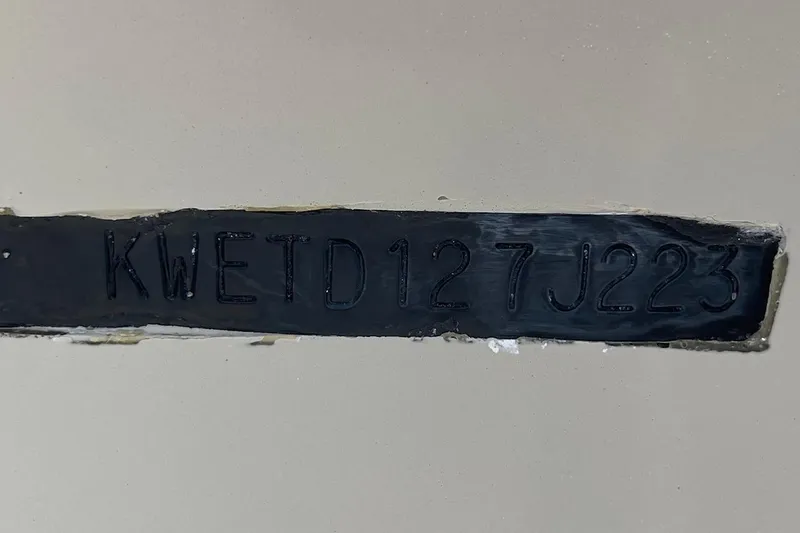 Slide: The Image of 2023 Key West 203 DFS boat hull identification number (HIN) on display. - 24