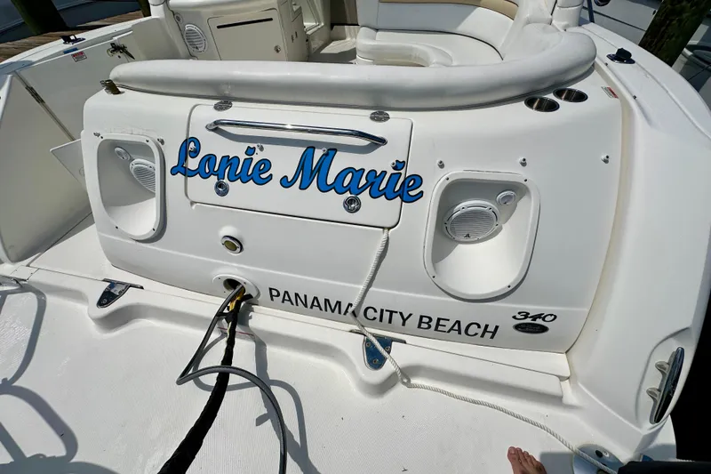 Slide: The Image of 2008 Sea Ray 340 Sundancer boat at Panama City Beach dock. - 22