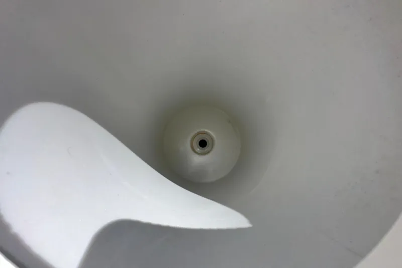 Slide: The Image of Close-up of a white funnel-like structure on a 2008 Sea Ray 340 Sundancer boat. - 38