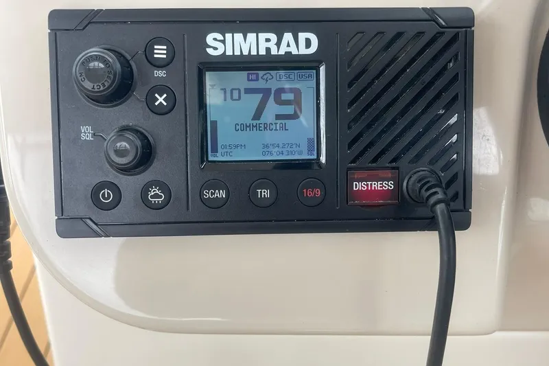 Slide: The Image of SIMRAD VHF RADIO W/TWIN GALAXY 8' VHF/AIS ANTENNAS - 45