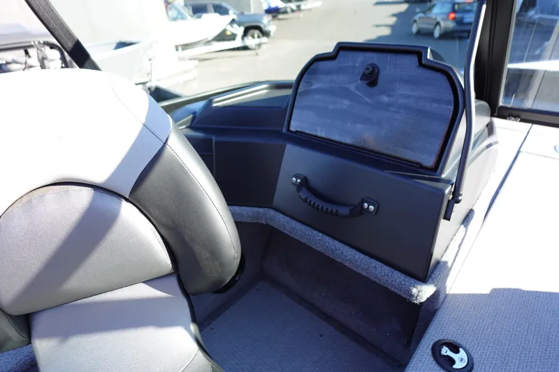 Slide: The Image of Interior of 2025 G3 AV19SF boat, featuring a sleek dashboard and comfortable seating. - 17