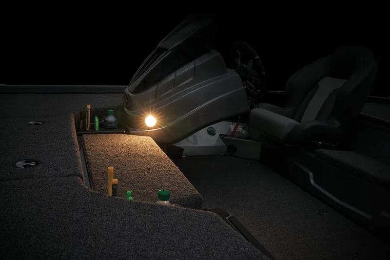 Slide: The Image of Manufacturer Provided Image: 2026 Nitro Z18 Pro boat interior with illuminated dashboard and seating. - 25
