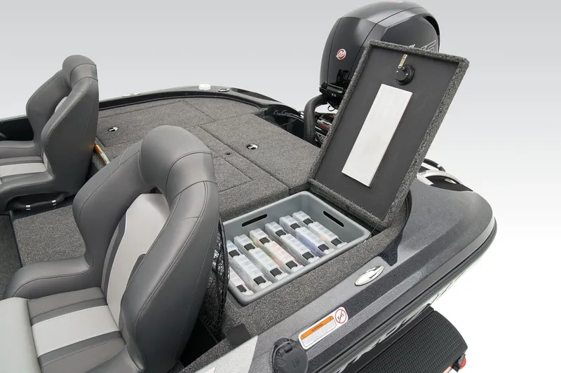Slide: The Image of Manufacturer Provided Image: 2026 Nitro Z18 Pro boat interior with storage compartment and seating. - 43