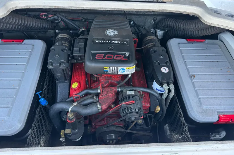 Slide: The Image of Engine compartment of a 2006 Larson Senza 206 with Volvo Penta 5.0GL engine. - 18