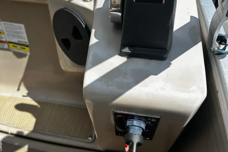 Slide: The Image of Control panel of 2015 Godfrey Sweetwater PE 220 DLX Fish Coastal boat. - 6