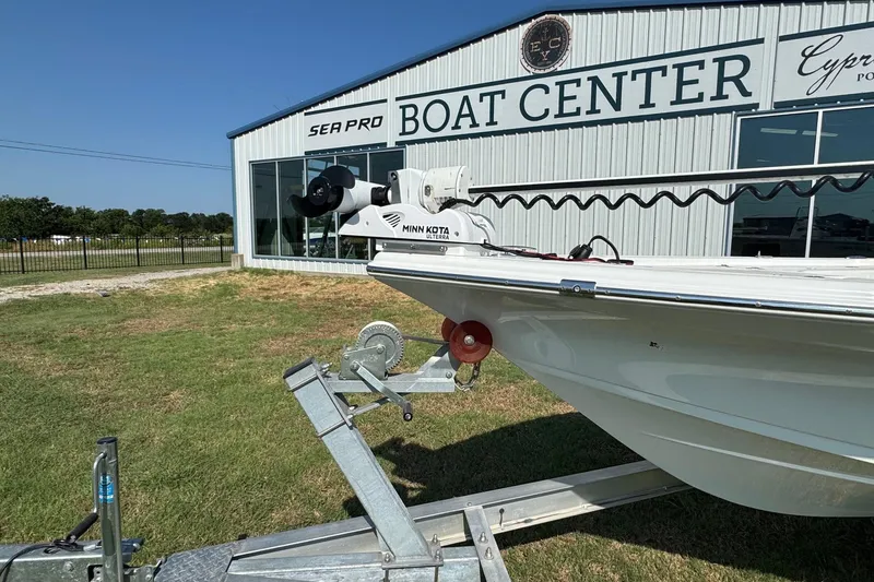 Slide: The Image of 2023 Sea Pro 208 Bay boat on trailer at boat center. - 6