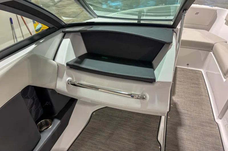 Slide: The Image of 2026 Four Winns H2 boat interior with sleek seating and modern design. - 12