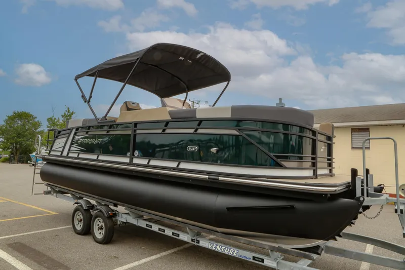 Slide: The Image of Interior view of 2026 Starcraft SLS 3 R pontoon boat. - 2