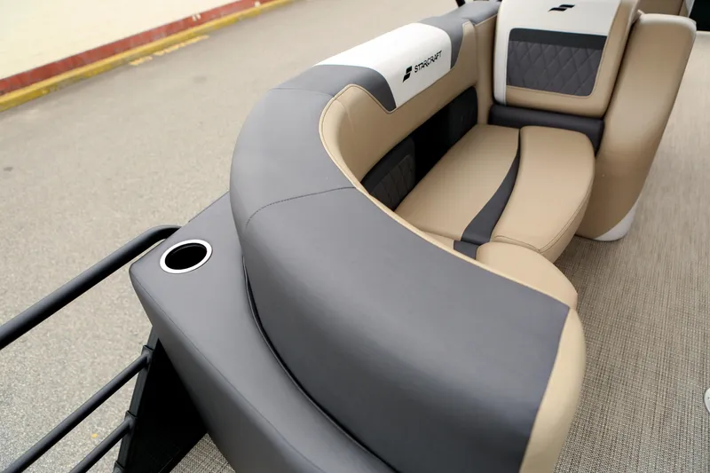 Slide: The Image of Luxurious seating on 2026 Starcraft SLS 3 boat with cup holder and stylish upholstery. - 27