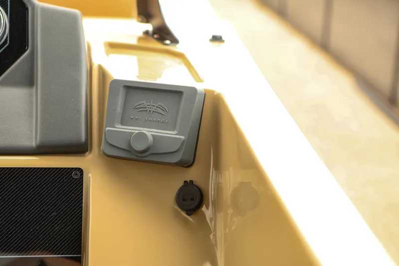 Slide: The Image of 2026 Starcraft SLS 3 boat dashboard with Wet Sounds audio control. - 7