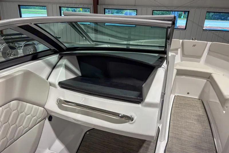 Slide: The Image of 2026 Four Winns H1 boat interior with sleek seating and modern design. - 4