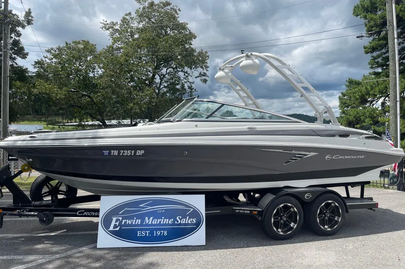 The Image of 2024 Crownline 240 SS boat on trailer at Erwin Marine Sales. - 1