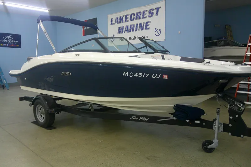 Slide: The Image of 2018 Sea Ray SPX 190 boat with dealer warranty, only 22 original hours. - 1