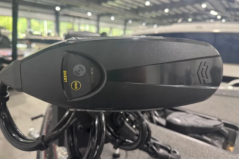 Slide: The Image of Close-up of a 2022 Caymas CX 21 PRO boat component in a showroom. - 6