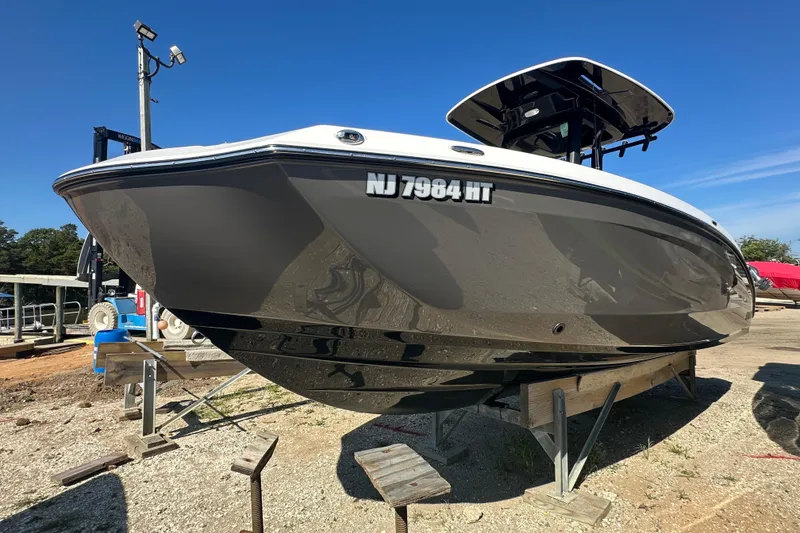 Slide: The Image of 2023 Yamaha Boats 252 FSH Sport on display, showcasing sleek design and modern features. - 5