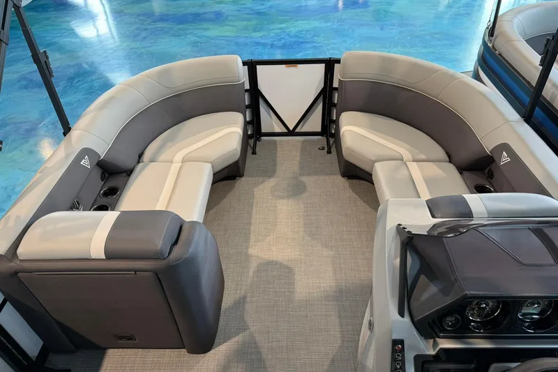 Slide: The Image of Luxurious interior of 2026 Viaggio Lago X-U boat with plush seating and modern design. - 3
