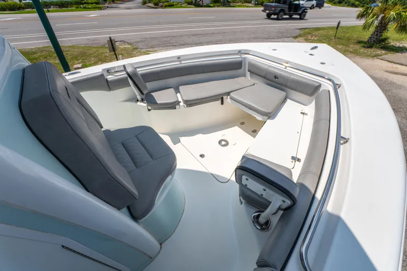 Slide: The Image of 2021 Sea Pro 239 Center Console boat with spacious seating and modern design. - 12