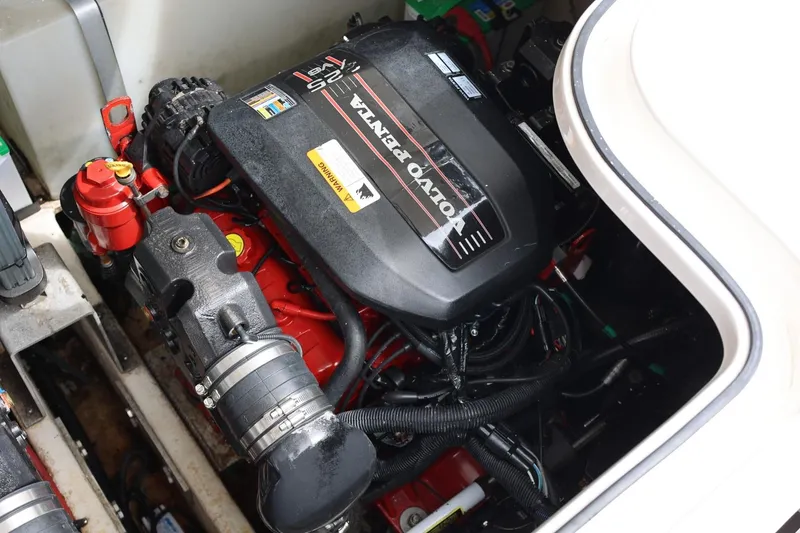 Slide: The Image of Volvo Penta engine in 2014 Regal 30 Express boat, detailed view. - 81