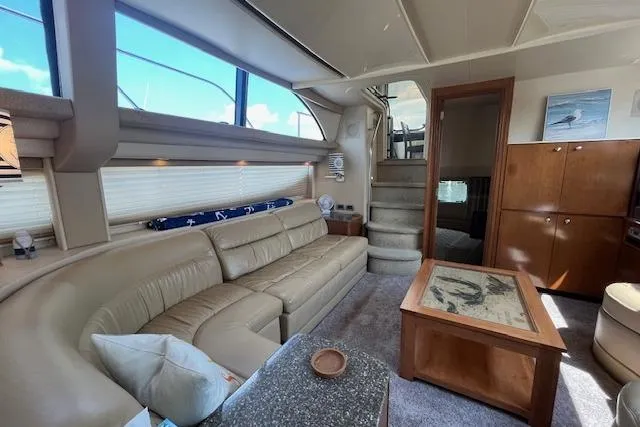 Slide: The Image of Luxurious interior of 2005 Meridian 368 Motoryacht with plush seating and elegant decor. - 54