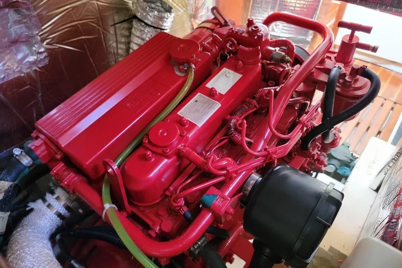 Slide: The Image of Red Pearson 39-2 engine, 2016 Beta model, installed in a 1987 vessel. - 8