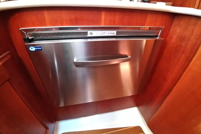 Slide: The Image of Stainless steel dishwasher in 2008 Legacy Yachts 32 interior kitchen. - 58