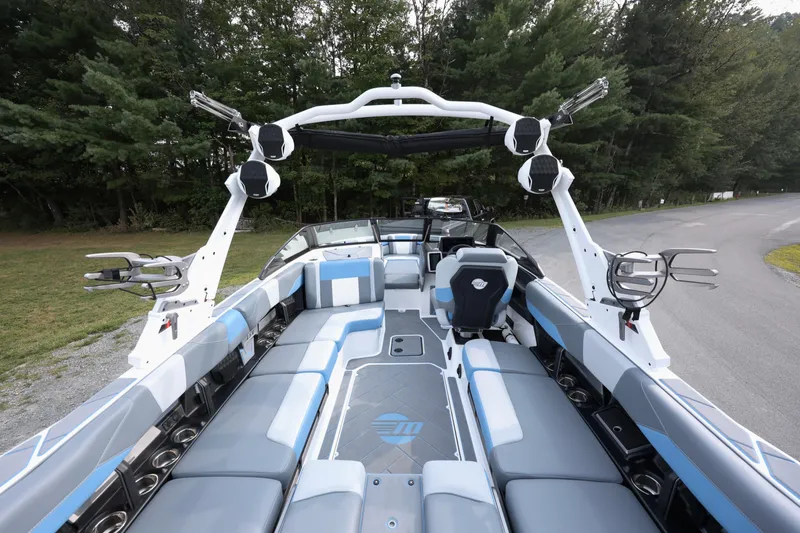 Slide: The Image of 2024 Malibu Wakesetter 23 LSV interior with spacious seating and modern design. - 6