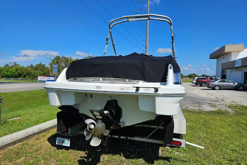 Slide: The Image of 2017 Formula Bowrider on loaner trailer, showing stern drive, at Pier-1 Marine in Punta Gorda. - 20