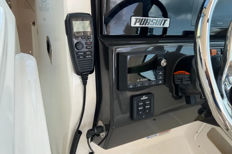 Slide: The Image of VHF radio, JL audio, Lenco trim tabs w/indicator - 21