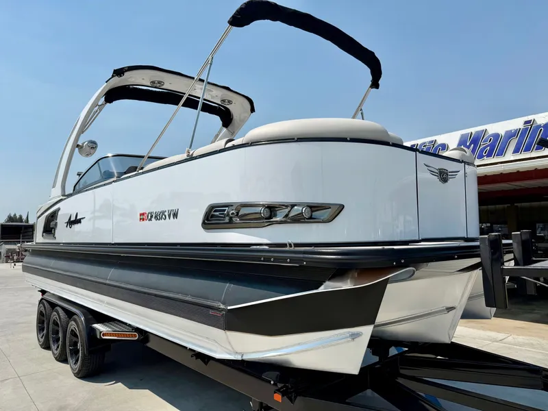 Slide: The Image of Avalon Excalibur LTD Elite Windshield 27 W/ 350HP Mercury V10 2023 - 2