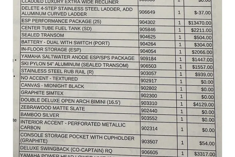 Slide: The Image of 2023 Bennington 25RSBA features list with pricing and specifications. - 21