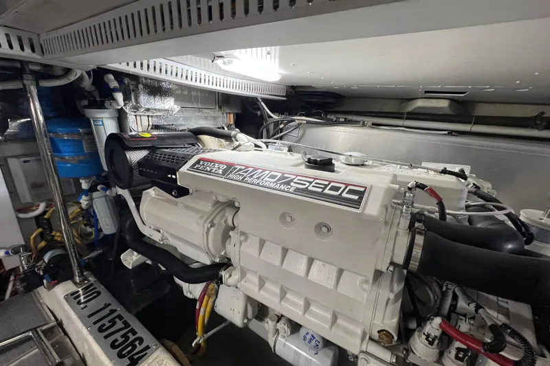 Slide: The Image of Engine room of 2004 Carver 466 Motor Yacht with Volvo Penta TAMD75EDC engine. - 42