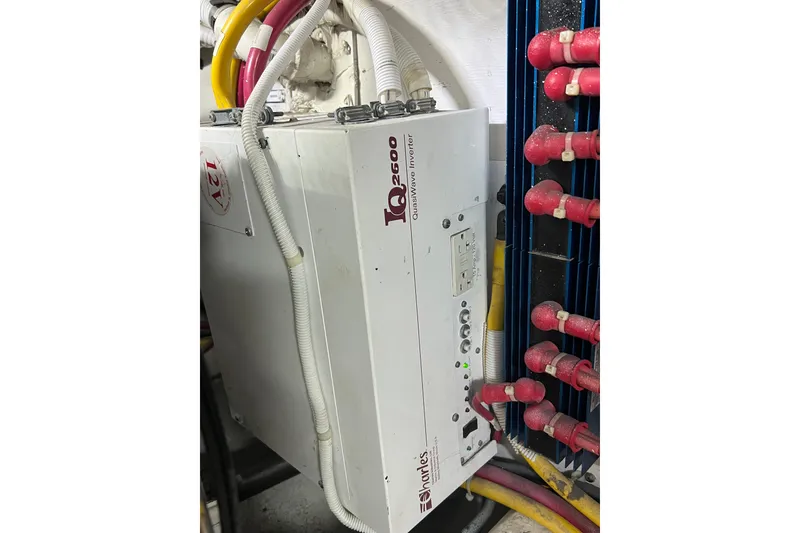 Slide: The Image of Electrical system in a 2004 Carver 466 Motor Yacht engine room. - 46