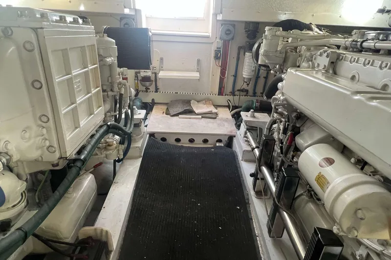 Slide: The Image of Battery compartment of a 2007 Henriques 42 Express with Odyssey Extreme batteries. - 67