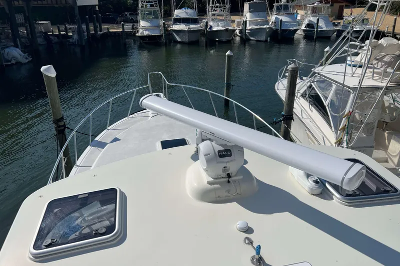 Slide: The Image of 2007 Henriques 42 Express boat deck with hatch and fixtures. - 74