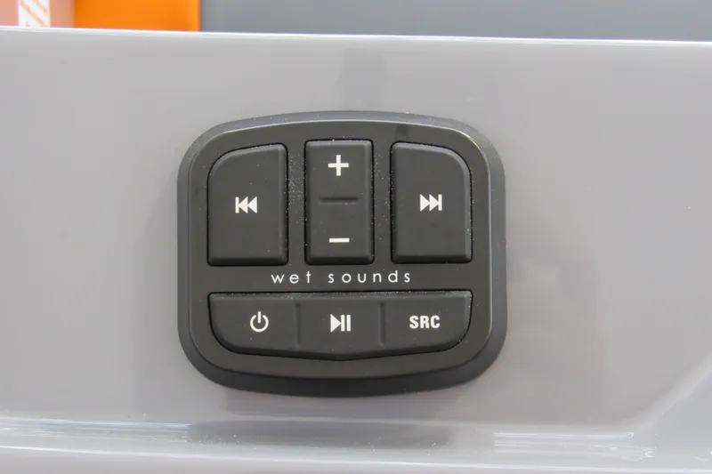 Slide: The Image of Control panel of Axis T220 2025 with Wet Sounds audio system. - 14