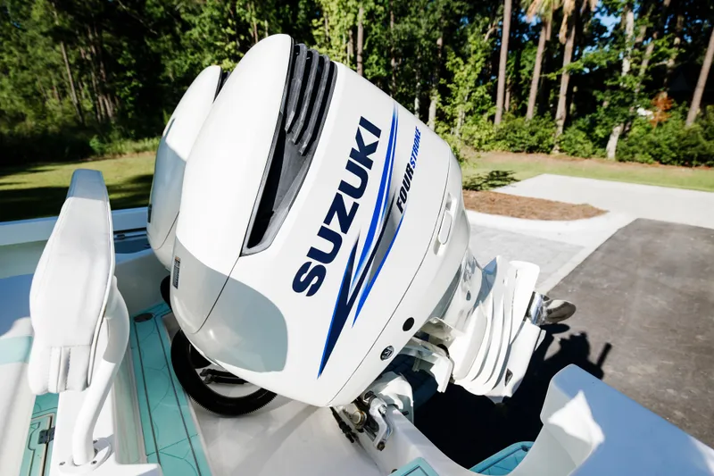 Slide: The Image of 2017 Albury Brothers center console boat with Suzuki four-stroke outboard engine. - 7