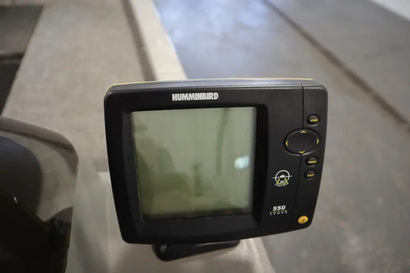 Slide: The Image of Humminbird 550 sonar device on 1997 Tracker 18 Pro Team SC boat. - 26