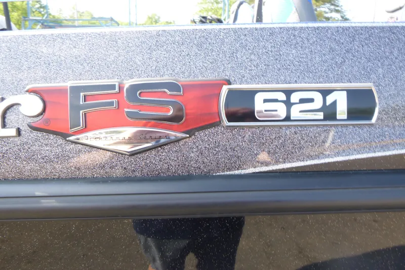 Slide: The Image of 2024 Ranger 621FS Pro emblem on a metallic surface. - 14