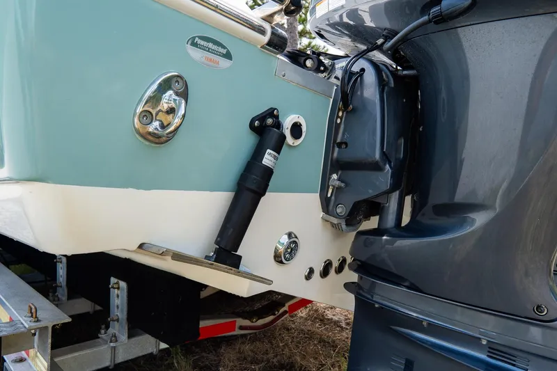 Slide: The Image of 2020 Tidewater 272 CC Adventure boat with Yamaha engine detail. - 6