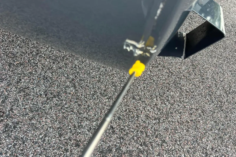 Slide: The Image of Close-up of a 2019 Ranger Reata 200C boat detail on textured surface. - 52