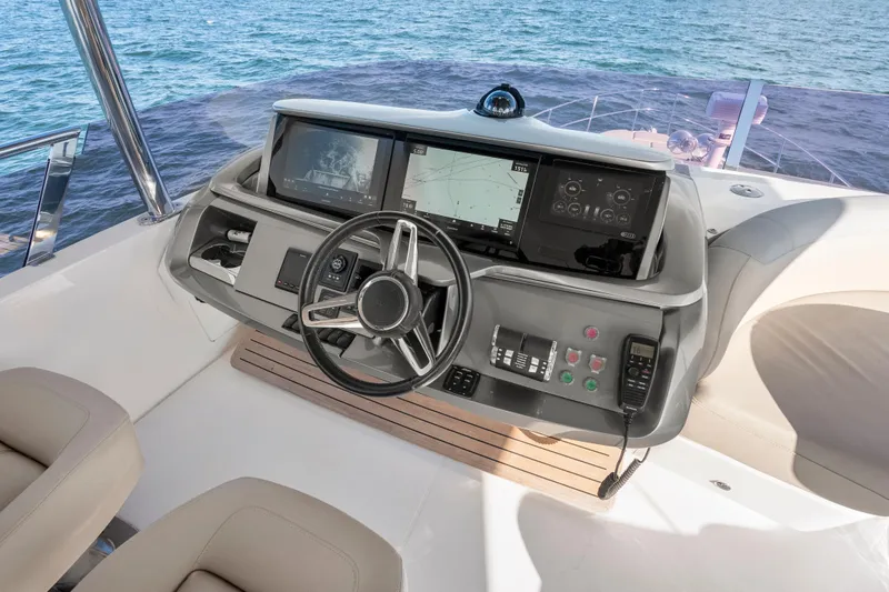 Slide: The Image of Princess F62 Stumped- Flybridge Helm - 31