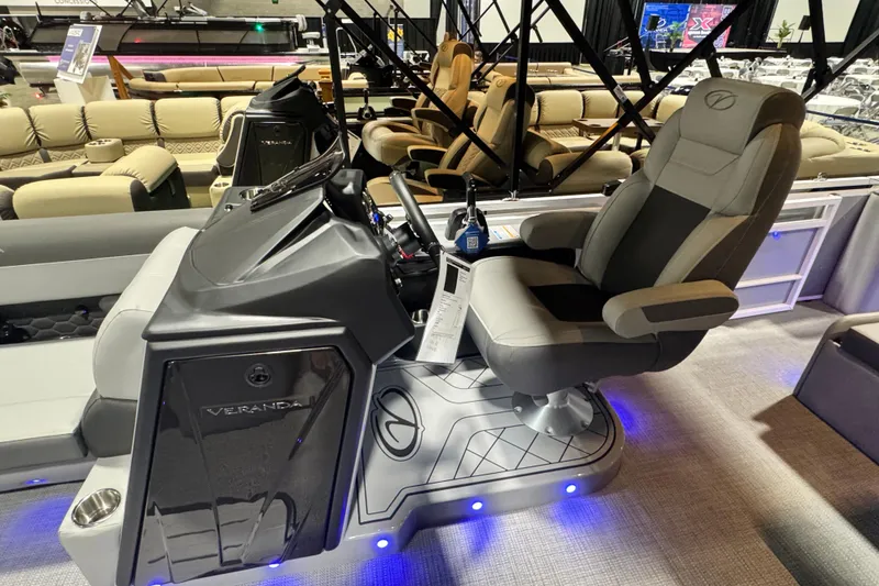 Slide: The Image of Luxurious Veranda Relax VR235VL 2026 boat interior with plush captain's chair and modern console. - 5